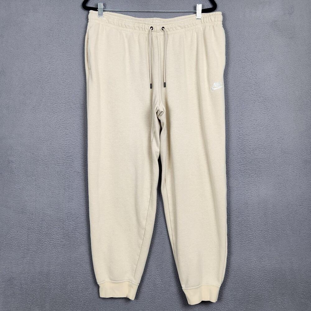 Nike Pants Womens XL Beige Essential Joggers Athleisure Elastic Waist DR6161-206